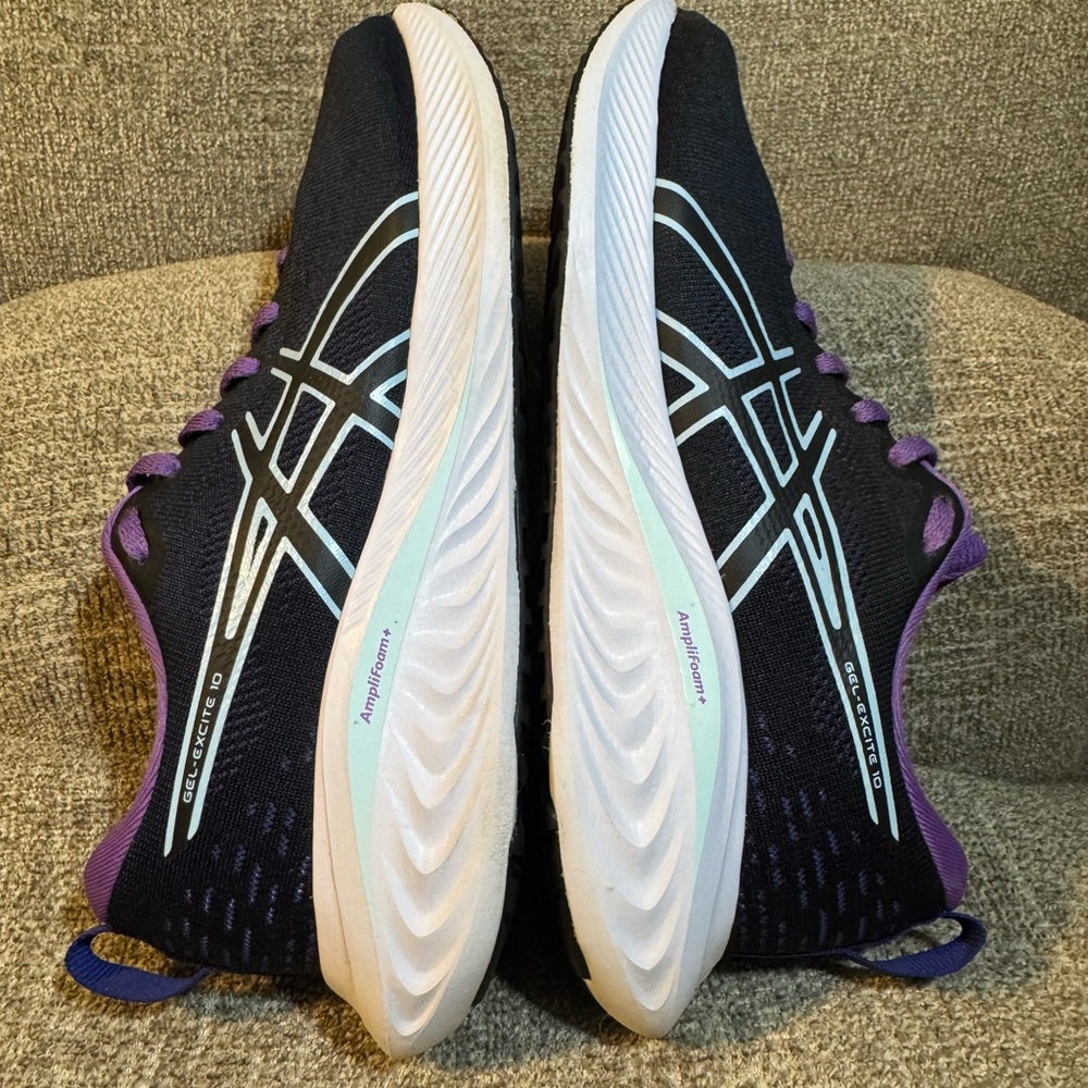 ASICS Women's GEL-EXCITE 10 Black and Purple Athletic Shoes Size 8 - Picture 6 of 10